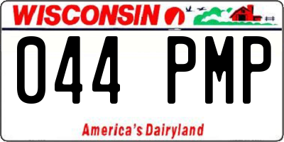 WI license plate 044PMP