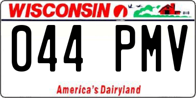 WI license plate 044PMV