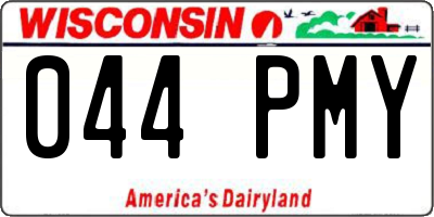 WI license plate 044PMY