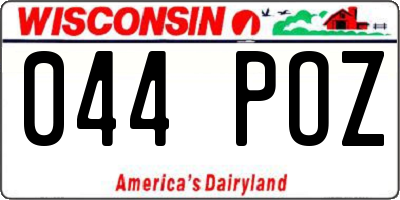 WI license plate 044POZ