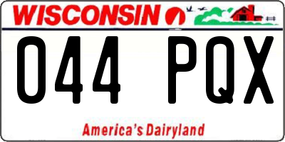 WI license plate 044PQX