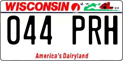WI license plate 044PRH