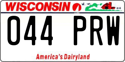 WI license plate 044PRW