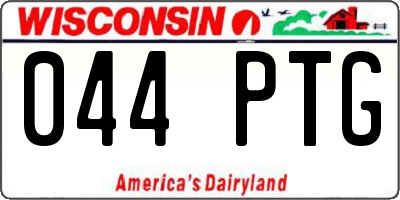 WI license plate 044PTG