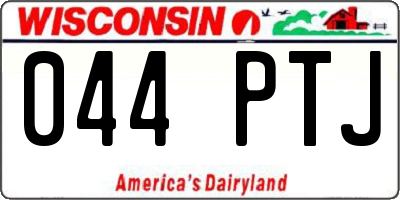 WI license plate 044PTJ