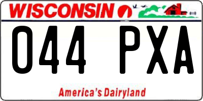 WI license plate 044PXA