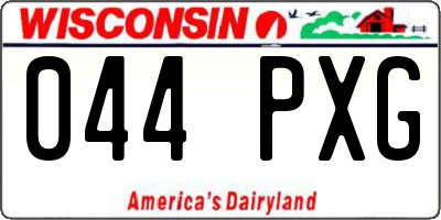WI license plate 044PXG