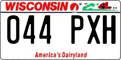 WI license plate 044PXH