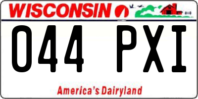 WI license plate 044PXI