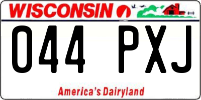 WI license plate 044PXJ