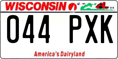 WI license plate 044PXK