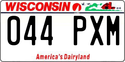 WI license plate 044PXM