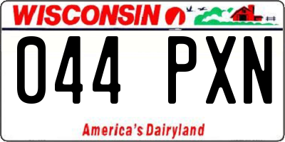 WI license plate 044PXN