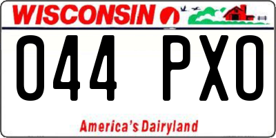 WI license plate 044PXO