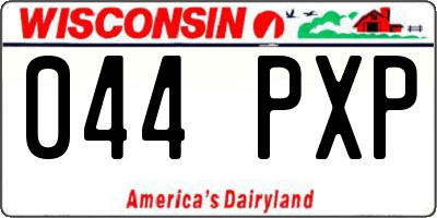 WI license plate 044PXP