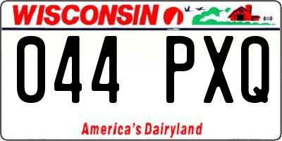 WI license plate 044PXQ