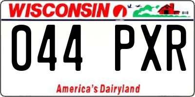 WI license plate 044PXR