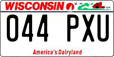 WI license plate 044PXU