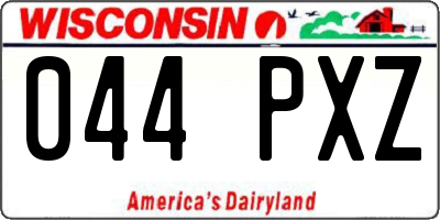 WI license plate 044PXZ