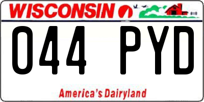 WI license plate 044PYD