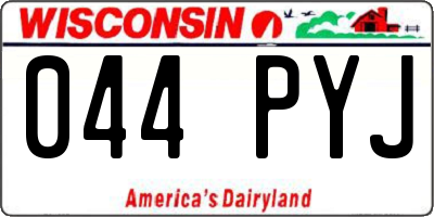 WI license plate 044PYJ