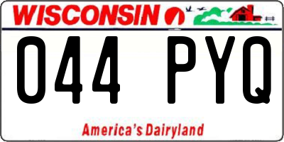 WI license plate 044PYQ