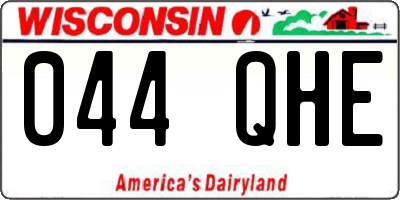 WI license plate 044QHE
