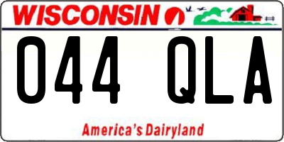 WI license plate 044QLA