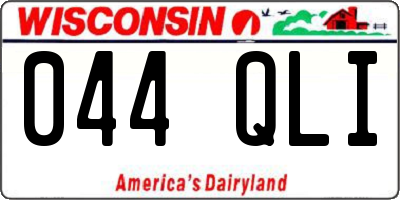 WI license plate 044QLI