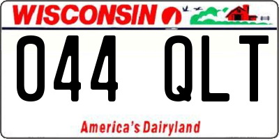 WI license plate 044QLT