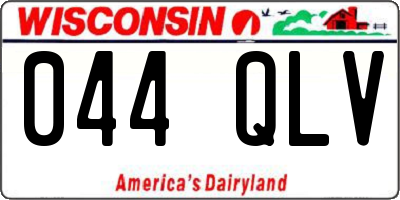 WI license plate 044QLV