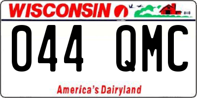 WI license plate 044QMC