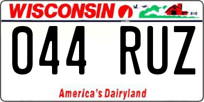 WI license plate 044RUZ