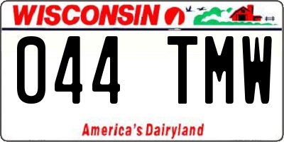 WI license plate 044TMW
