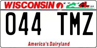 WI license plate 044TMZ