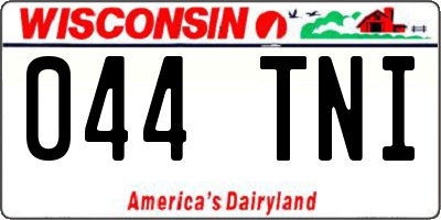 WI license plate 044TNI