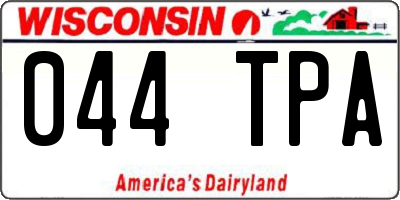 WI license plate 044TPA