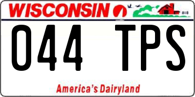 WI license plate 044TPS