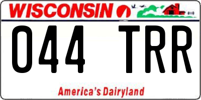 WI license plate 044TRR