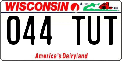 WI license plate 044TUT
