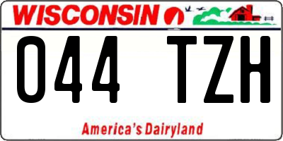 WI license plate 044TZH