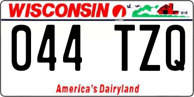WI license plate 044TZQ