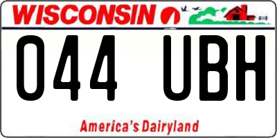WI license plate 044UBH