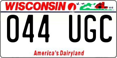 WI license plate 044UGC