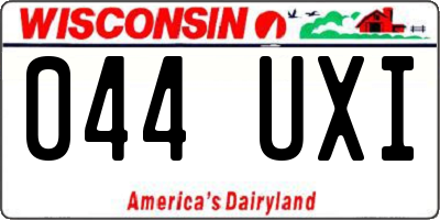 WI license plate 044UXI