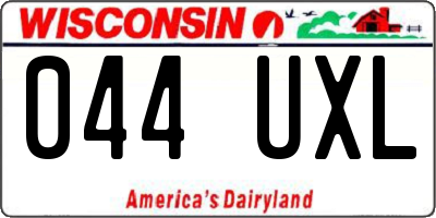 WI license plate 044UXL