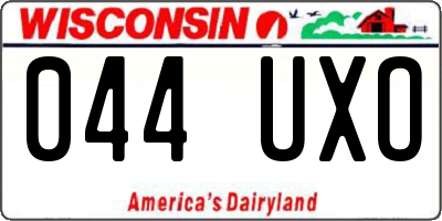 WI license plate 044UXO