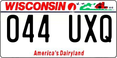 WI license plate 044UXQ