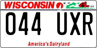 WI license plate 044UXR