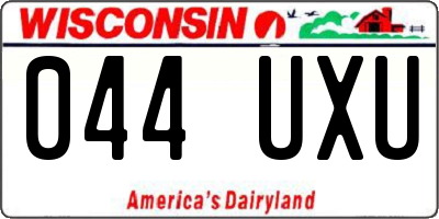 WI license plate 044UXU